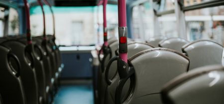 Interior of a public bus transport